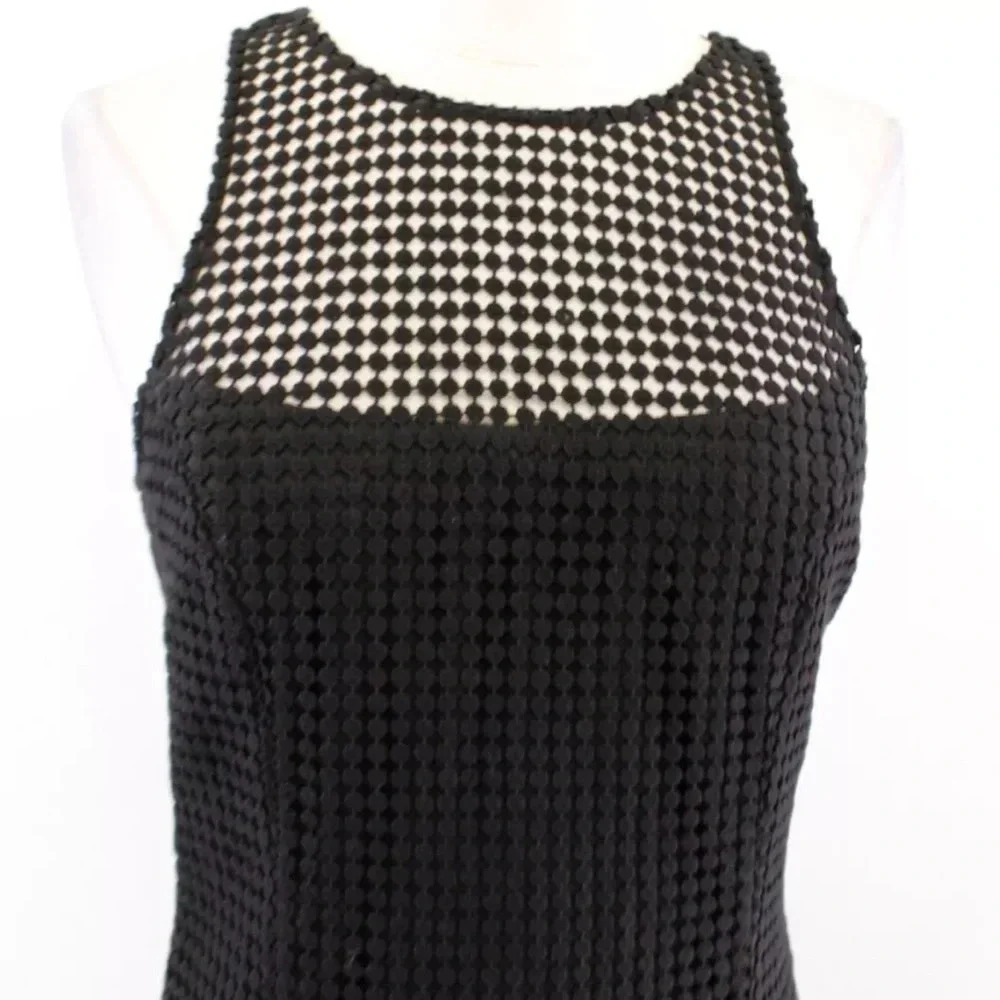 White House Black Market Black Chic Crochet Lace Whimsigoth Midi Dress Size 2 - Picture 8 of 11